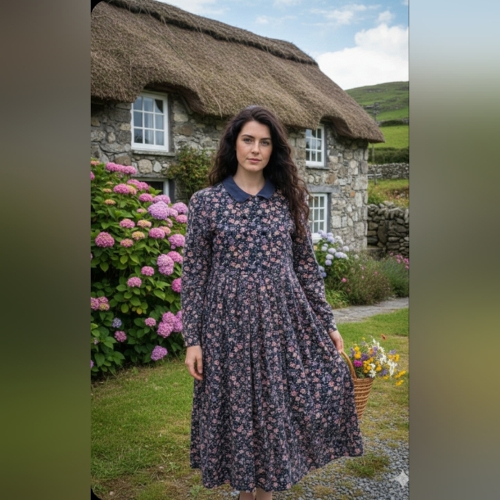 Vintage LAURA ASHLEY Cotton Corduroy Dress